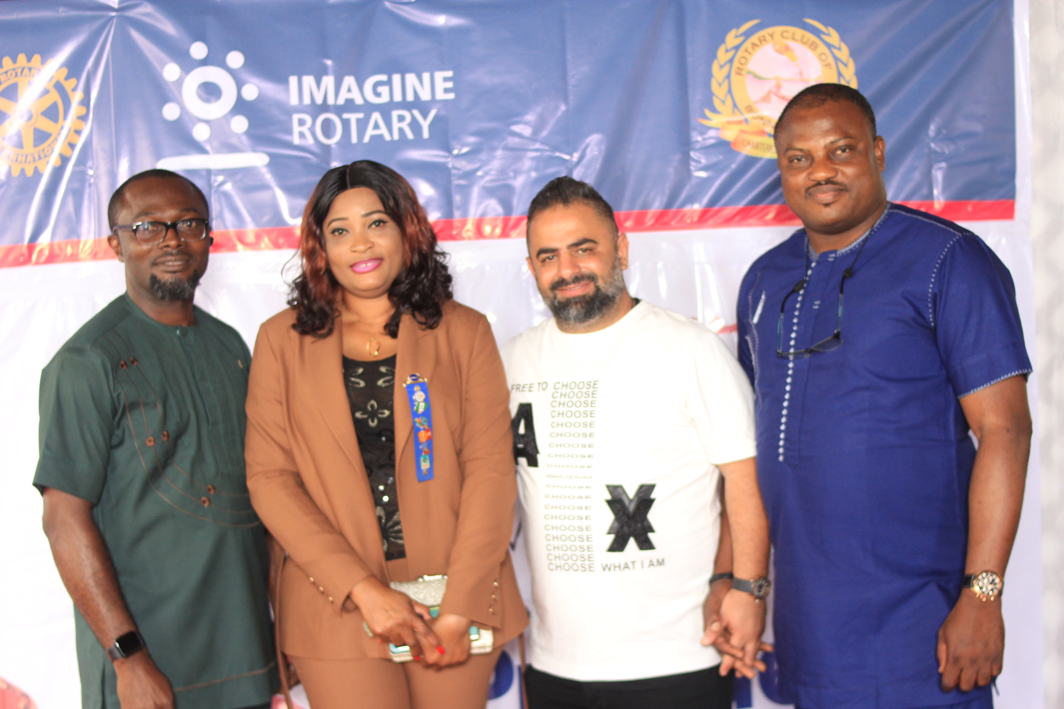 Rotary Club of Bonny Island members gathered during an earlier Rotary Year