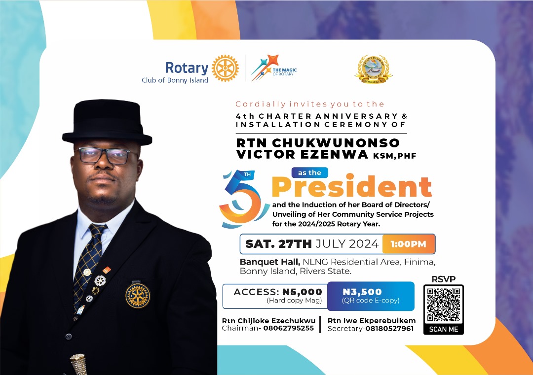 Invitation to the installation of Rtn Chukwunonso Victor Ezenwa